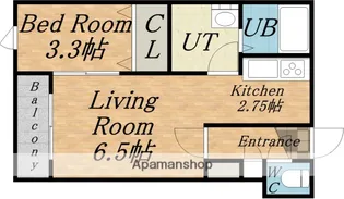 アベリアハイムあいの里Ⅱ【203号室】の間取り