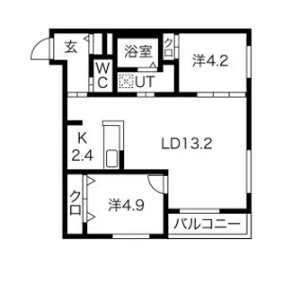 向日葵 麻生【401号室】の間取り