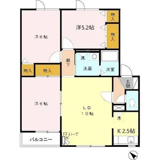 ハウスプリムヴェール【2階】の間取り