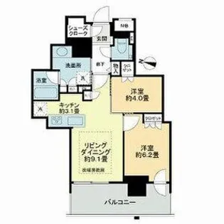 ザ・札幌タワーズ ウエストタワー【0602号室】の間取り