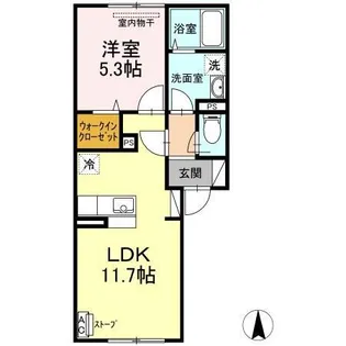 グレース ノース38【1階】の間取り