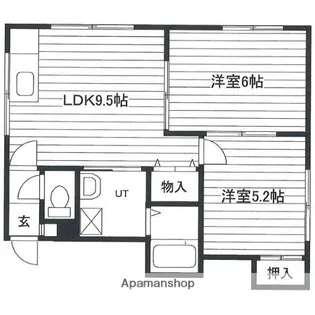 ハイツ若草【3階】の間取り