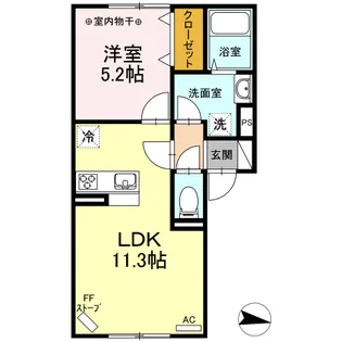 ルミエールN39 Ⅱ【1階】の間取り