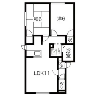 ハビタ45【201号室】の間取り