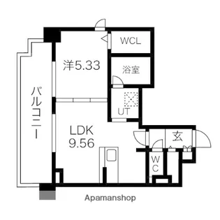 北海道札幌市中央区大通西27丁目【マンション】の間取り