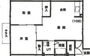 ノースハイム【202号室】の間取り