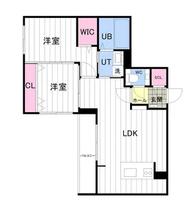 ONE YAMAHANA【3-E号室】の間取り