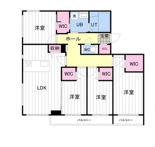 ONE YAMAHANA【2-D号室】の間取り