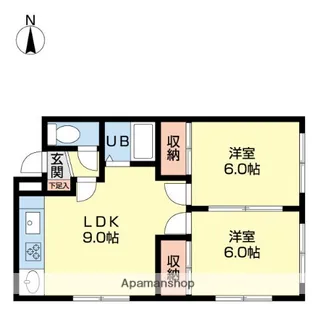コーポサンエー【202号室】の間取り