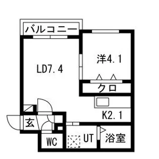 ARC LORD ASABU(アークロード麻生)【4階】の間取り