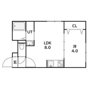 ラフィーネ西町北【4階】の間取り