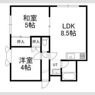 リベルティ22【201号室号室】の間取り