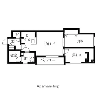 北海道札幌市西区発寒三条6丁目【マンション】の間取り