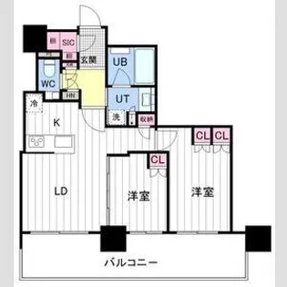 ザ・札幌タワーズ イーストタワー 2602号室【2602号室】の間取り