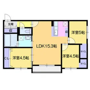 オルセーフラット西町南【2階】の間取り