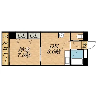 リバティー藤【503号室】の間取り