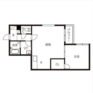 1LDKの間取り画像