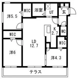 RITZ GRANDE 八軒【2階】の間取り