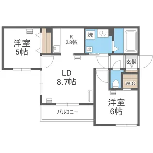 エフュート宮の沢【4階】の間取り
