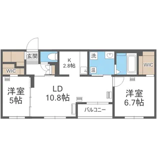 エフュート宮の沢【1階】の間取り