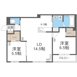 エフュート宮の沢【4階】の間取り