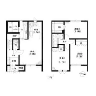 仮)ルミエール北44東13【1階】の間取り
