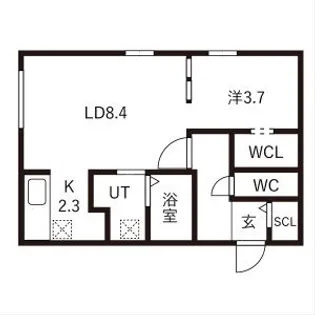 YORI N22(読みヨリエヌ22)【2階】の間取り