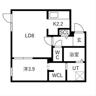 TS COURT ASABU EAST(ティーエスコートアサブイ【1階】の間取り