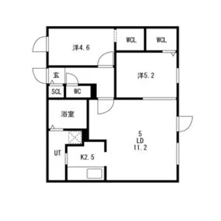 TS COURT ASABU EAST(ティーエスコートアサブイ【4階】の間取り