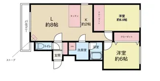 フラット佳月【302号室】の間取り