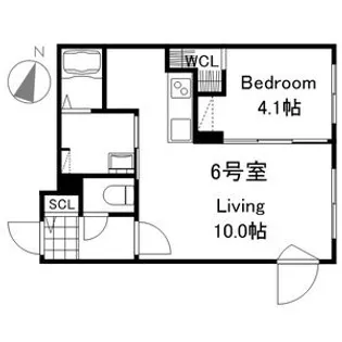 ラグランジュ元町【406号室】の間取り