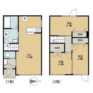 ロイヤルレジデンスA【102号室】の間取り