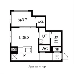 MAISON RIEL 東区役所前【301号室】の間取り