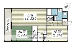 サンハイツ丸果【2階】の間取り