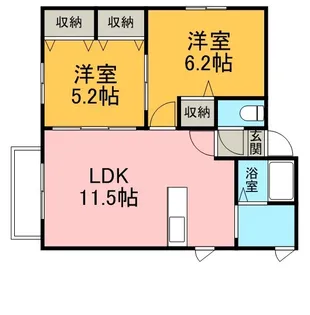 ルミエールライト【201号室】の間取り