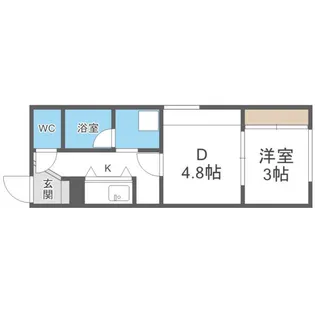 メニーズコート創成タウンC棟【2階】の間取り