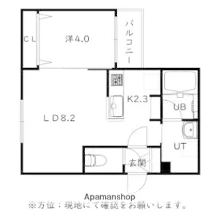 フェーラシュヴァル元町【206号室】の間取り