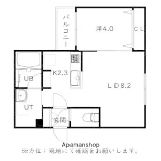 フェーラシュヴァル元町【301号室】の間取り
