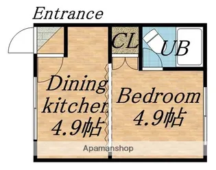 サンハイツA棟【5号室】の間取り