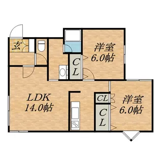 カーサリソ【201号室】の間取り