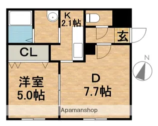 北海道札幌市中央区北七条西19丁目【マンション】の間取り