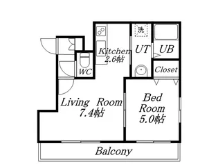 K-MODE琴似【2階】の間取り