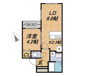 ヴィラアーバーナ桑園【4階】の間取り