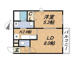 ヴィラ桑園【4階】の間取り