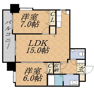 ノヴァ知事公館前【4階】の間取り