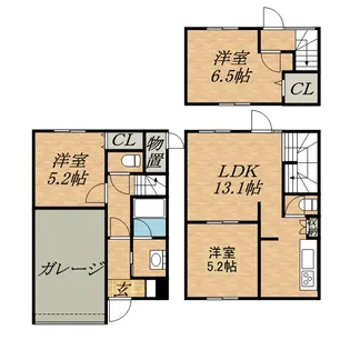 北海道札幌市東区北十四条東14丁目【一戸建】の間取り