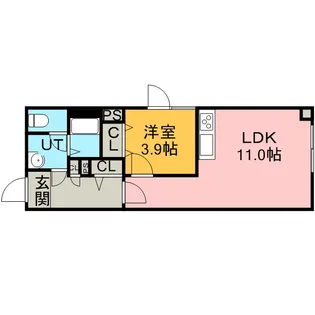 ディアスエバーグリーン【101号室】の間取り