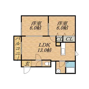 グランメール希望パルク【3階】の間取り