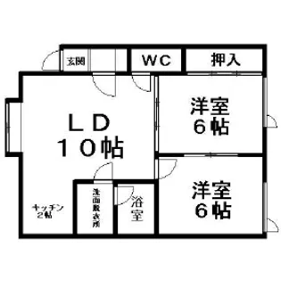 ゴールド五号館【102号室】の間取り