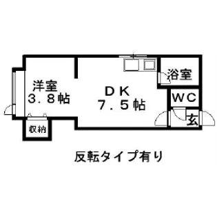 ボヌール北21条【205号室】の間取り